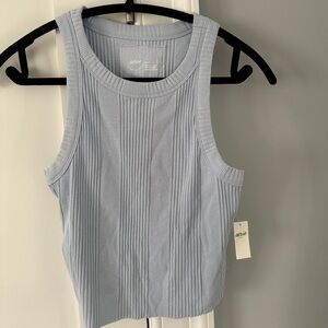Aerie Real Good Ribbed Tank Top – Light Blue, Size M (NWT)